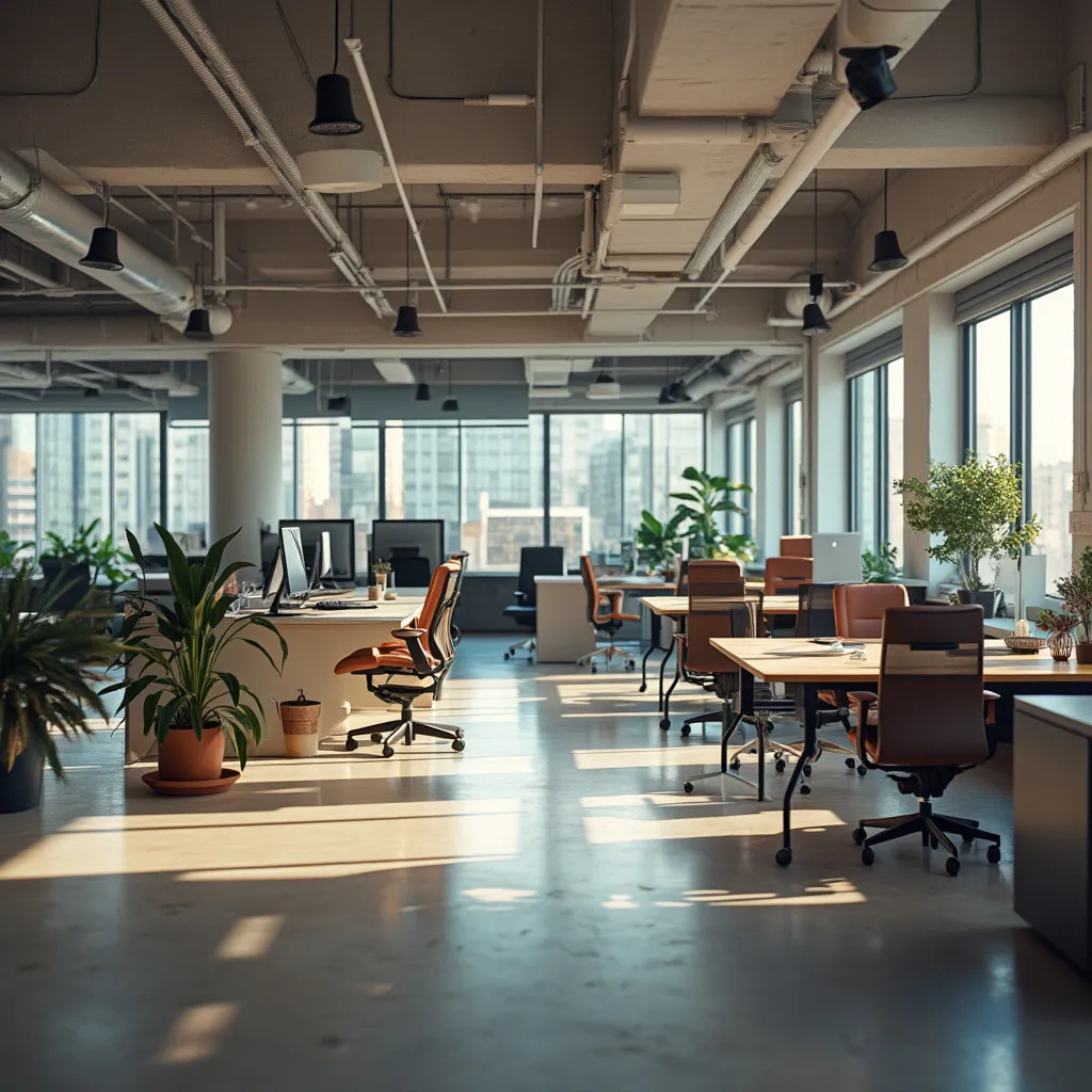 Espacio de trabajo moderno y colaborativo de AvanzaConsult, fomentando la creatividad.